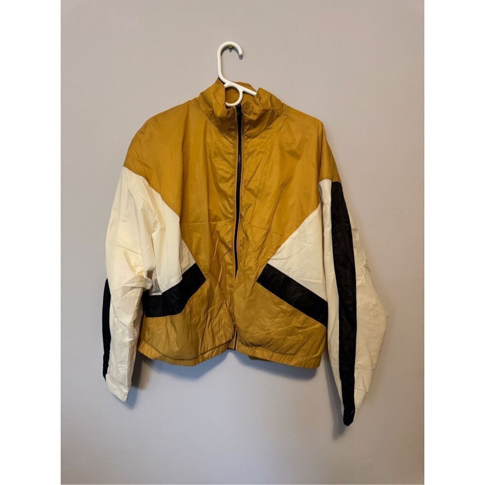 H&M Yellow and White Jacket with Black Accents